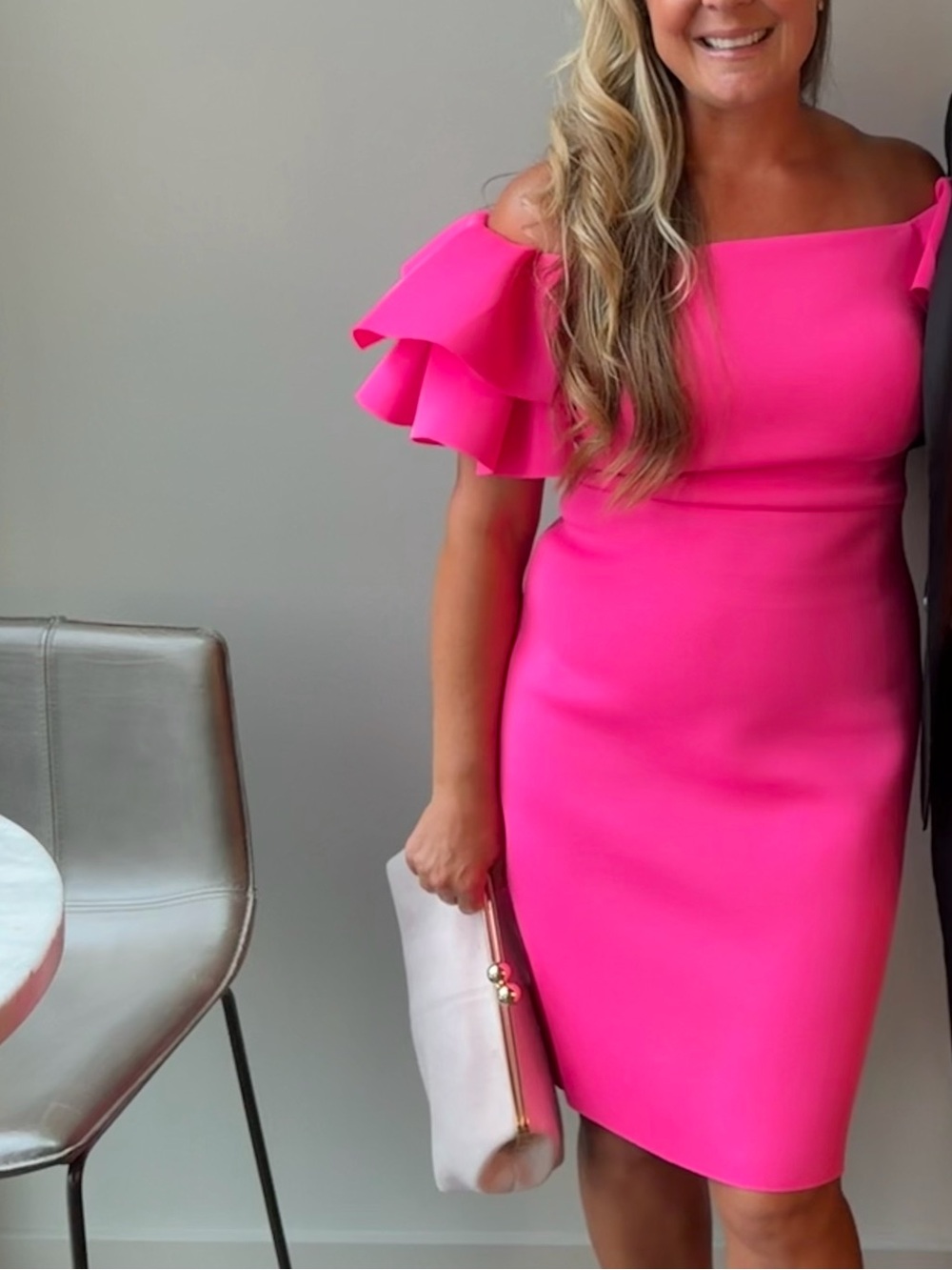 Eliza J Vibrant Hot Pink Party Dress